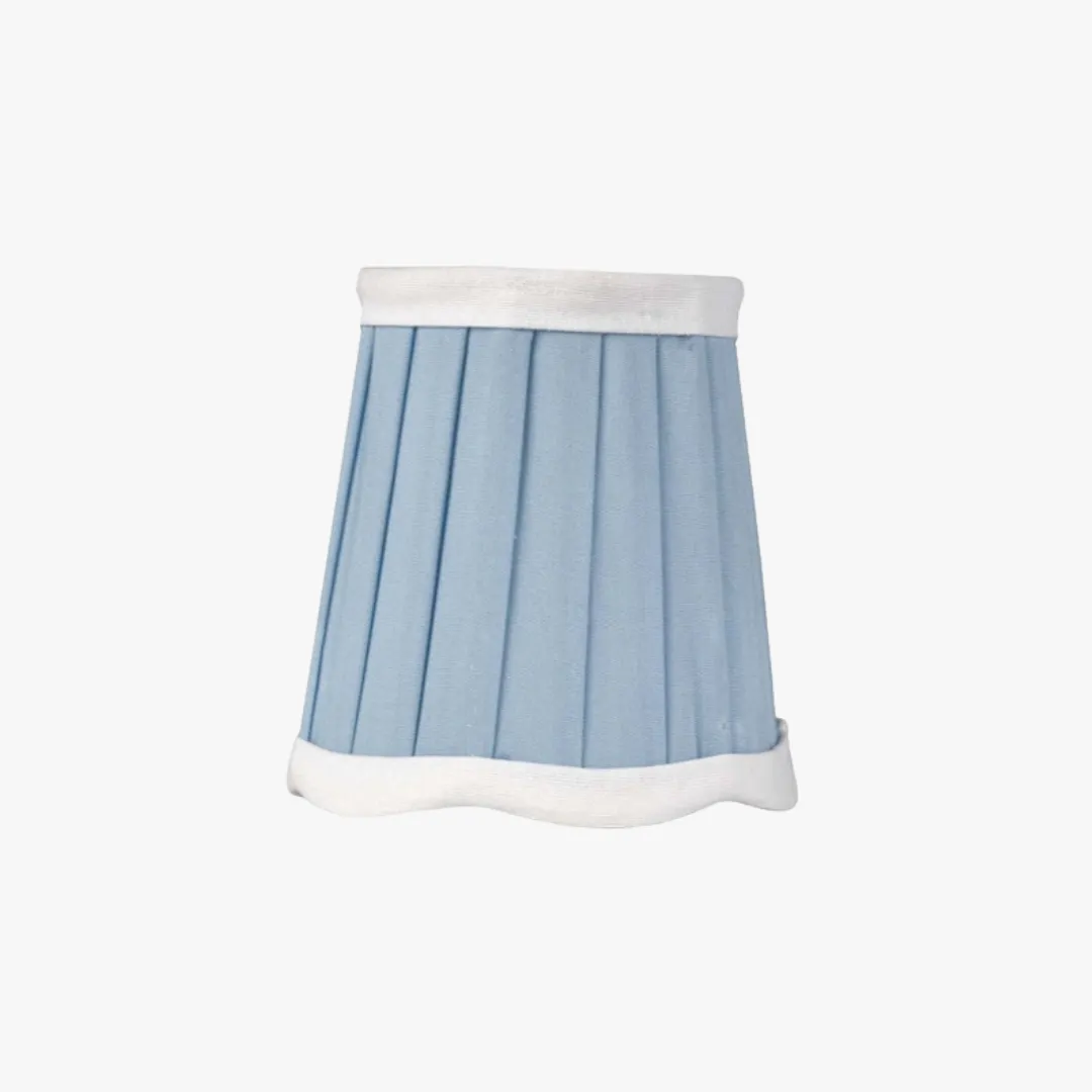 Blue Pleated Sconce Shade