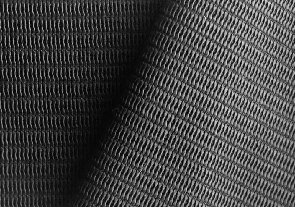 Sophisticated Raven's Wing Ribbed Viscose & Silk Blend (Made in Italy)